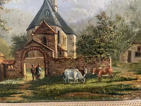 Europese school . (XIX) - Dorpsgezicht