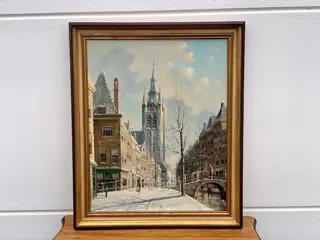 J. L. Dispo SR (1890-1964) - Stadsgezicht | Wintergezicht Delft