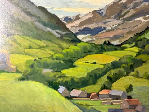 Pierre-Edmond Peradon (1893 - 1981) - La grave dans la vallée ensoleillée