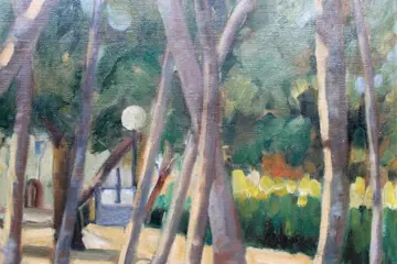École majorquine (XX) - Arbres dans le parc