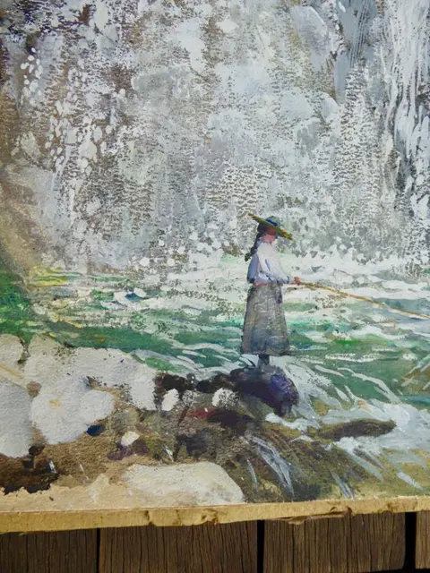 Julius Jacob der Jüngere (1842-1929) - Grindelwald, Wasserfall im Gebirge