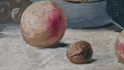 Hollandse school (XX) - Stilleven met fles, potje en eieren