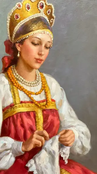 Vladislav Nagornov (1974) - Jeune princesse aux perles