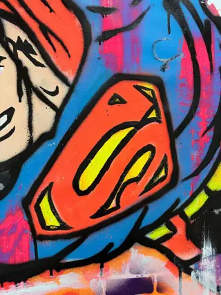Doped Out M (1988) - Superman Vs Spiderman - Spraypaint XL
