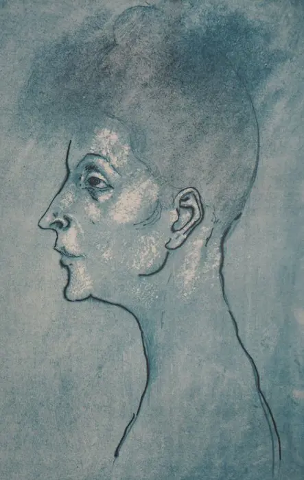 Pablo Picasso (1881-1973) - Période bleu : Portrait de femme