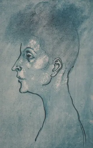 Pablo Picasso (1881-1973) - Période bleu : Portrait de femme