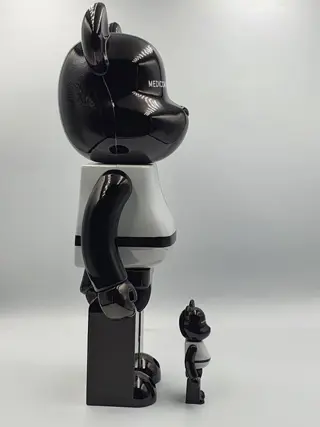 Medicom Toy plus - Be@rbrick 400% + 100% - Black Chrome