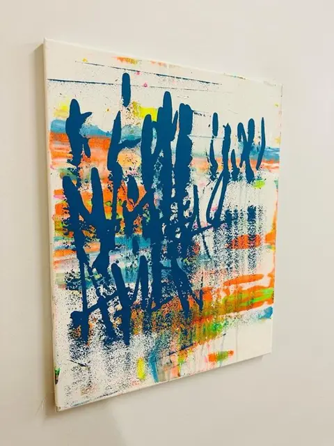 Karl Lagasse (1981) - TABLEAU - I LOVE YOU MARIA -Oeuvre exposition Austin Texas USA 2023