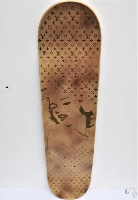 Brother X (1969) - Louis Vuitton / Marilyn Monroe Skateboard Deck 8.5"