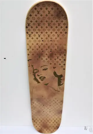 Brother X (1969) - Louis Vuitton / Marilyn Monroe Skateboard Deck 8.5"