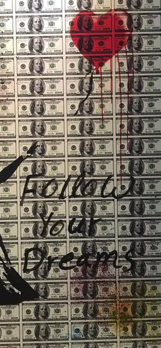AmsterdamArts - American dollar x Banksy wall art