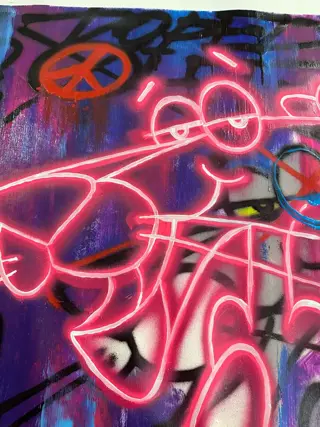 Doped Out M (1988) - Pink Panther - double neon - peace