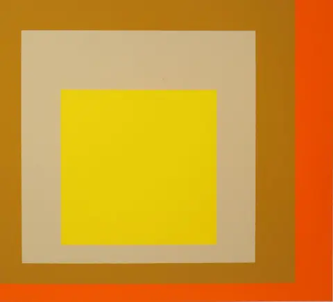 Josef Albers (1888-1976) - Composition cinétique en jaune et orange