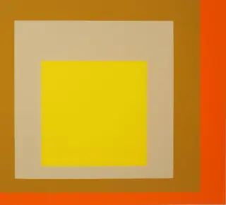 Josef Albers (1888-1976) - Composition cinétique en jaune et orange