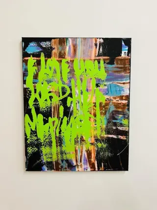 Karl Lagasse (1981) - TABLEAU - I LOVE YOU LORD -Oeuvre exposition Austin Texas USA 2023