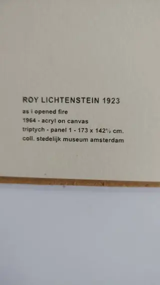 Roy Lichtenstein (after) - As I opened fire