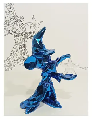 Richard Orlinski (1966) - Rare Statue Mickey Apprenti Sorcier Edition limitée - SOLD OUT -Disneyland Paris - Orlinski