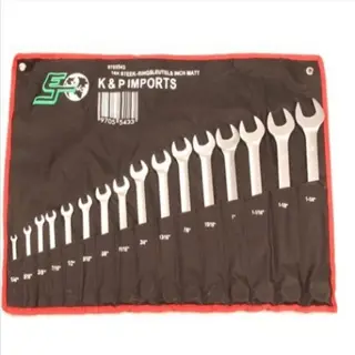 Steek-ringsleutels 16-delig INCH