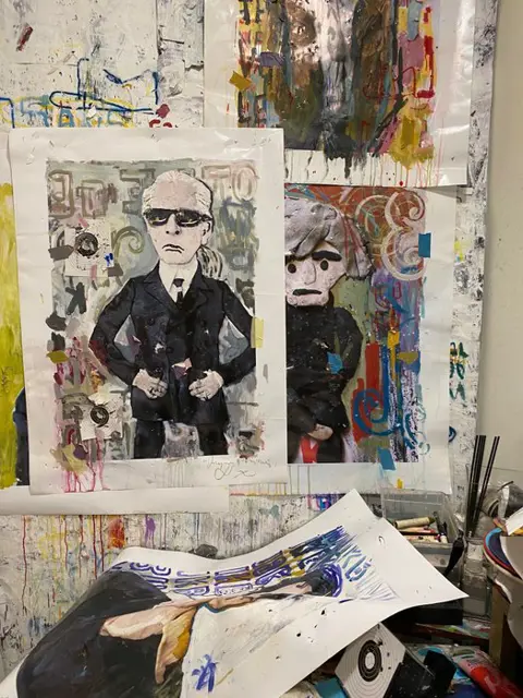 Jacques Pelissier (1967) - Remix Karl Lagerfeld Oeuvre unique