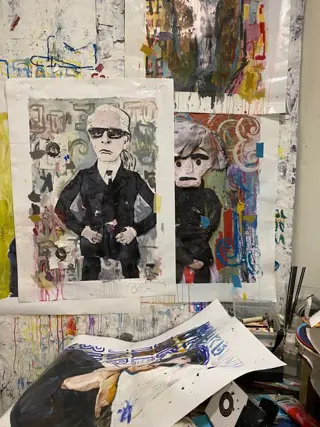 Jacques Pelissier (1967) - Remix Karl Lagerfeld Oeuvre unique