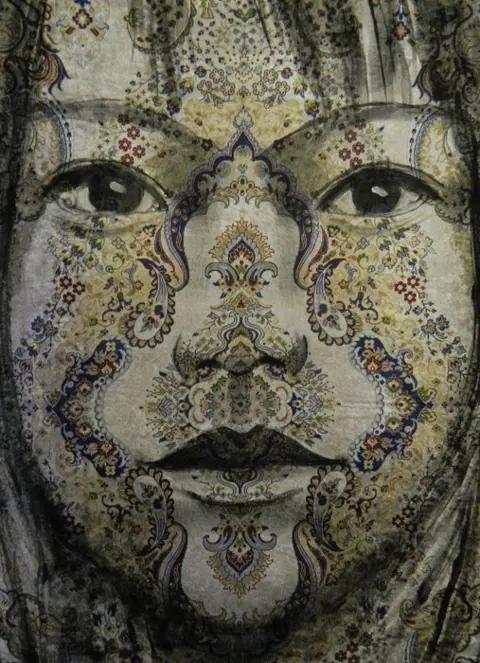 Jacqueline Klein Breteler - Portrait on a traditional carpet