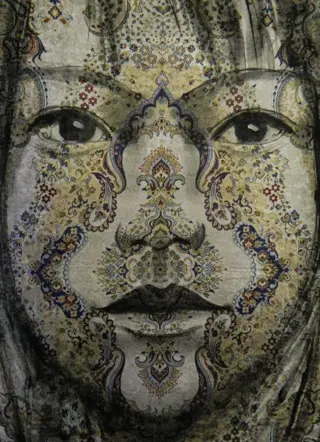 Jacqueline Klein Breteler - Portrait on a traditional carpet