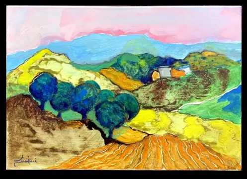Pio Serafini (1951) - Paesaggio con ulivi