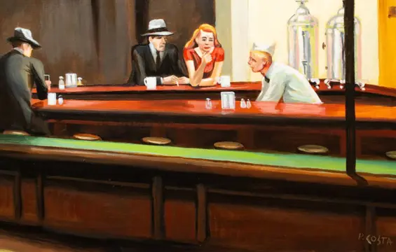 Piero Costa - Nighthawks. from Edward Hopper - XL