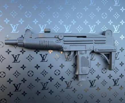 DALUXE ART - Louis Vuitton x Luxury gun 3D