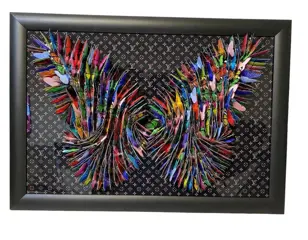 AmsterdamArts - 3D Louis vuitton butterfly mix wall art