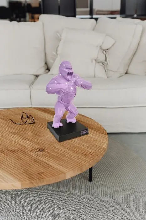 Richard Orlinski (1966) - Orlinski - Kong Parme et valise Neuve - EDITION EXCLUSIVE