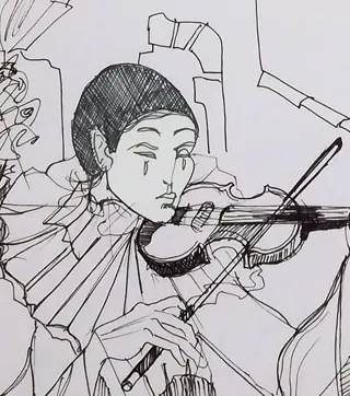 Christian Loys (1941) - Arlequin au violon
