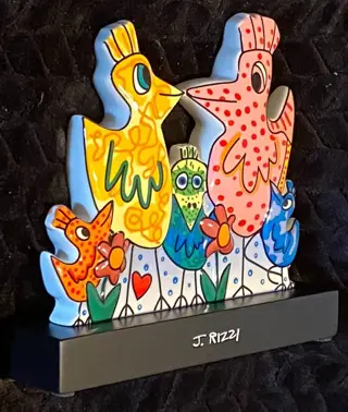 James Rizzi (1950-2011) - OUR COLORFUL FAMILY, porcelain sculpture