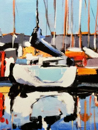 Jiel - Couleurs et reflets du port de Sainte Maxime.
