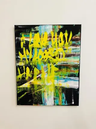 Karl Lagasse (1981) - TABLEAU - I LOVE YOU LORD -Oeuvre exposition Austin Texas USA 2023