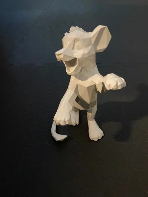 Richard Orlinski (1966) - Richard ORLINSKI Simba weiß (limitierte Auflage)