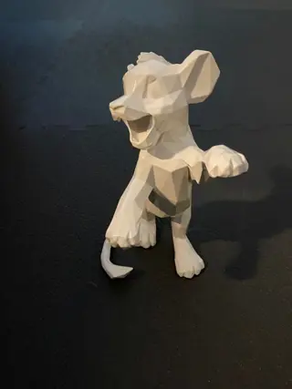 Richard Orlinski (1966) - Richard ORLINSKI Simba weiß (limitierte Auflage)