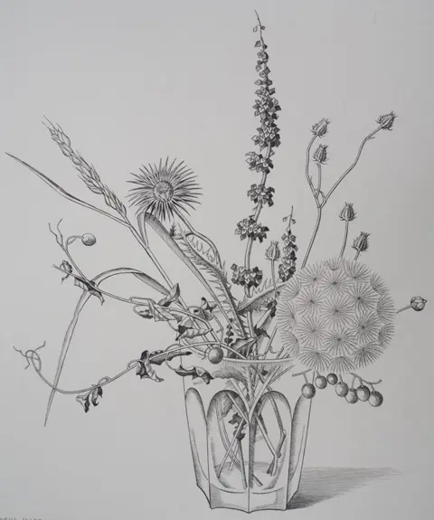 Kiyoshi Hasegawa (1891-1980) - Bouquet dans un verre