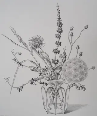 Kiyoshi Hasegawa (1891-1980) - Bouquet dans un verre