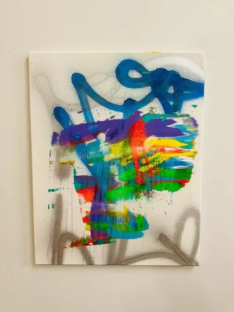 Karl Lagasse (1981) - TABLEAU - BLEU LOVE III -Oeuvre exceptionnelle - Vendu sans prix de reserve