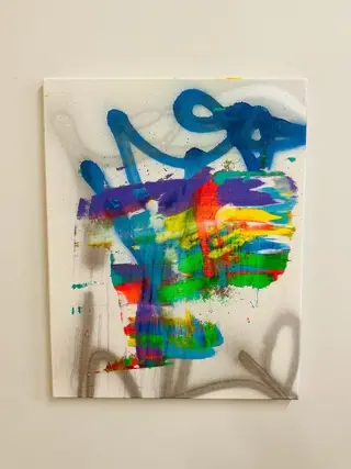 Karl Lagasse (1981) - TABLEAU - BLEU LOVE III -Oeuvre exceptionnelle - Vendu sans prix de reserve