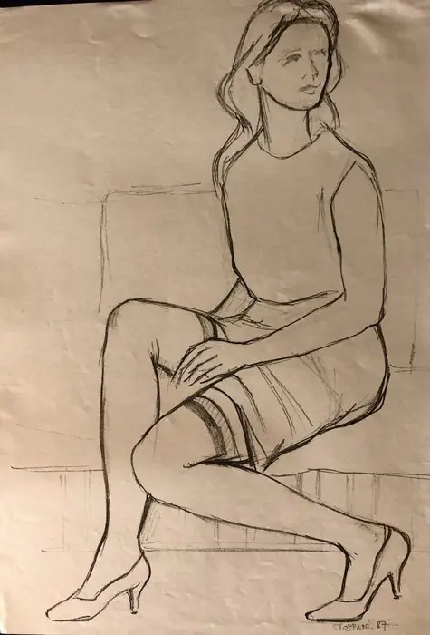 Maurice Stoppani (1921-2012) - Jeunes femmes assises