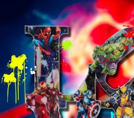 PLM-Art - Love Marvel Pop Art Red