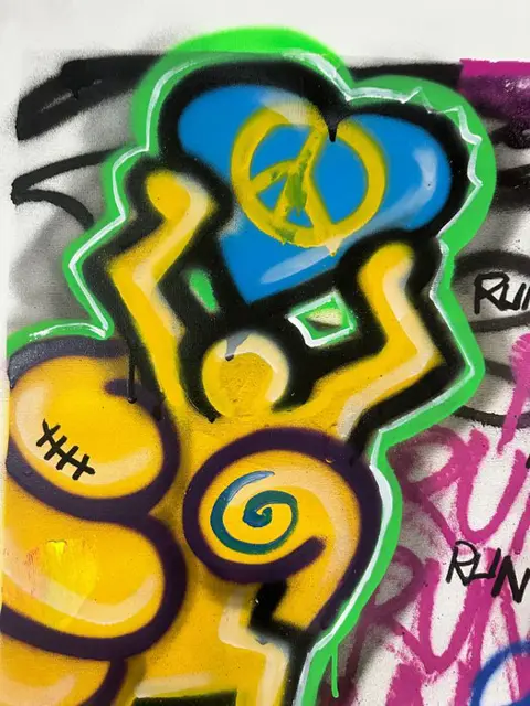 Doped Out M (1988) - Homer Simpson - underground supreme x Haring