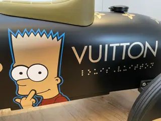 ABV - Louis Vuitton meets Moody Bart Simpson tribute to the LV Speedy 30 Handtas