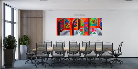 Ugo Nespolo (1941) - Museo Fiori Rosso KING XXL