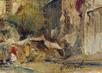 Leendert de Vogel (1909-1979) - A Dutch Street Scene