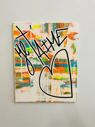 Karl Lagasse (1981) - TABLEAU - JE T'AIME -Oeuvre exposition Austin Texas USA 2023