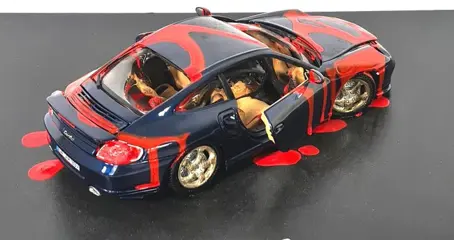 Bernard Aubertin (1934-2015) - Voiture Brùlée