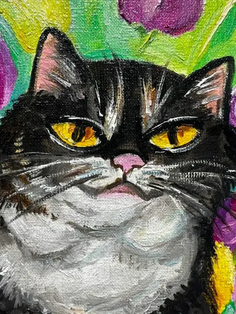 Przemiła Kościelna (XX-XXI) - Cat in flowers